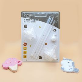 IBYEOL Friends New Straw Replacement Refill Set All-in-One Silicone Straw Cup Parts for Baby and Toddler _ Made in KOREA